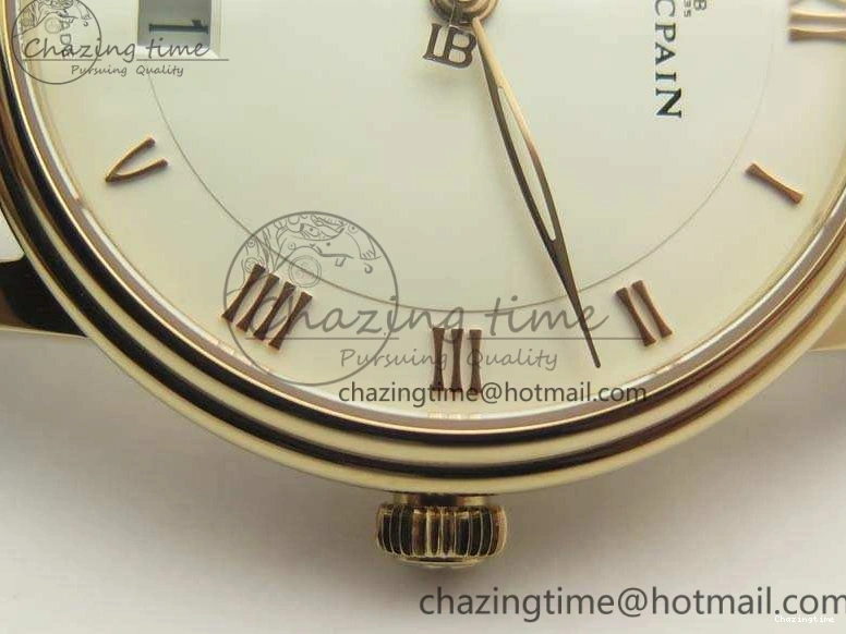 0519 Villeret 6669 RG HG 1:1 Best Edition White Dial On Leather Strap V UrbanStyle 8096
